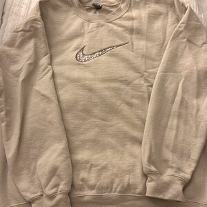 Tan crew neck